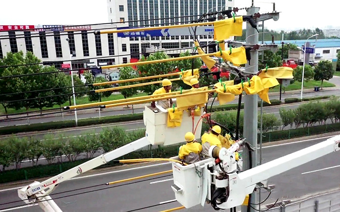 助力電力桿線“搬家”，為新橋機場建設項目零感知“讓道”